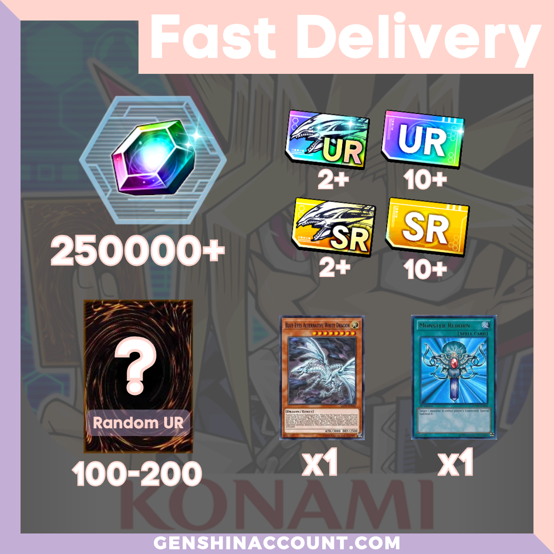 Yu-Gi-Oh! DUEL LINKS 250000+ Diamonds Starter Account – Genshin Account