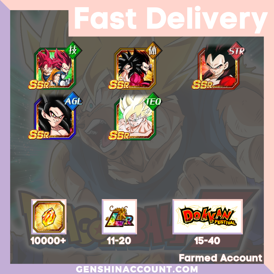 DRAGON BALL Z DOKKAN BATTLE Farmed Starter Account Global