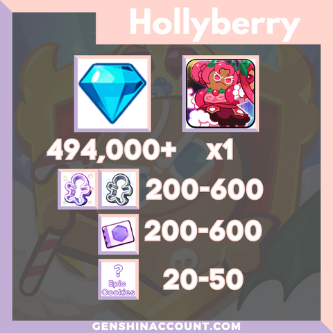 Cookie Run: Kingdom Hollyberry Cookie Starter Account ( Hollyberry )