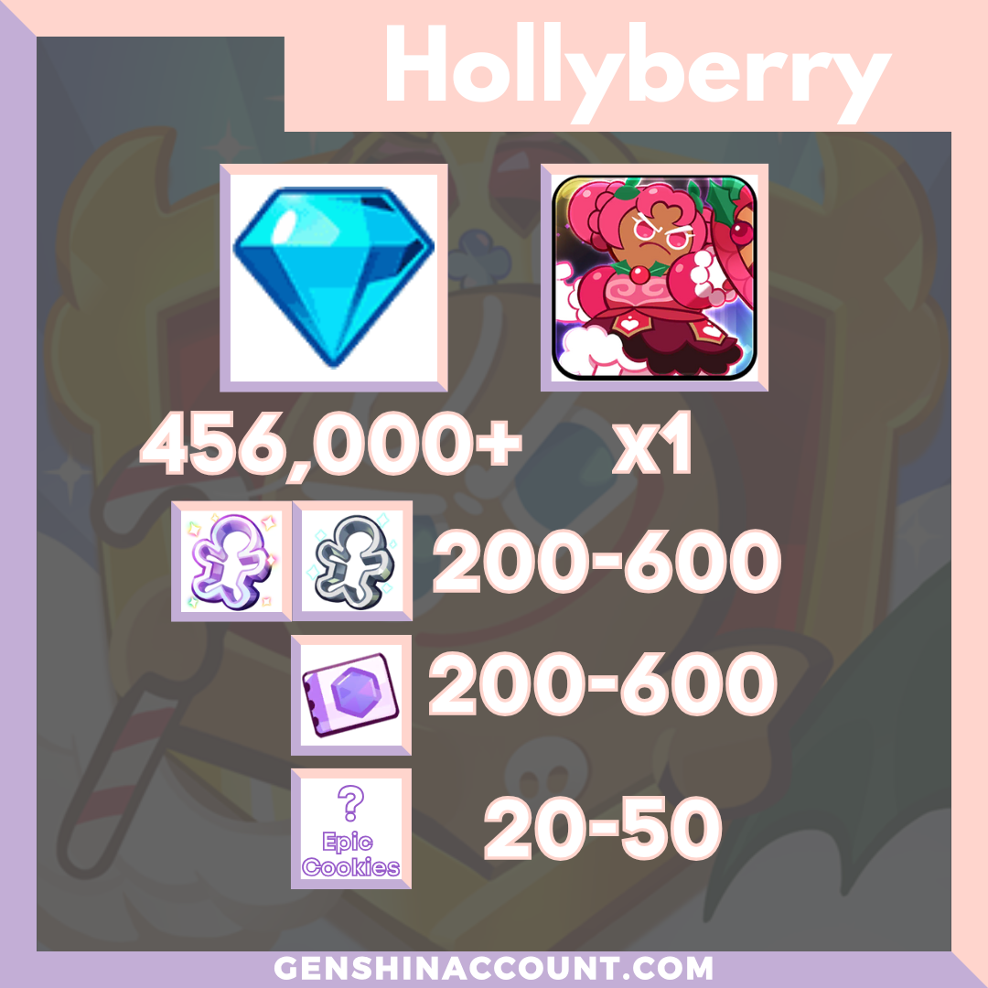 Cookie Run: Kingdom Hollyberry Cookie Starter Account ( Hollyberry )