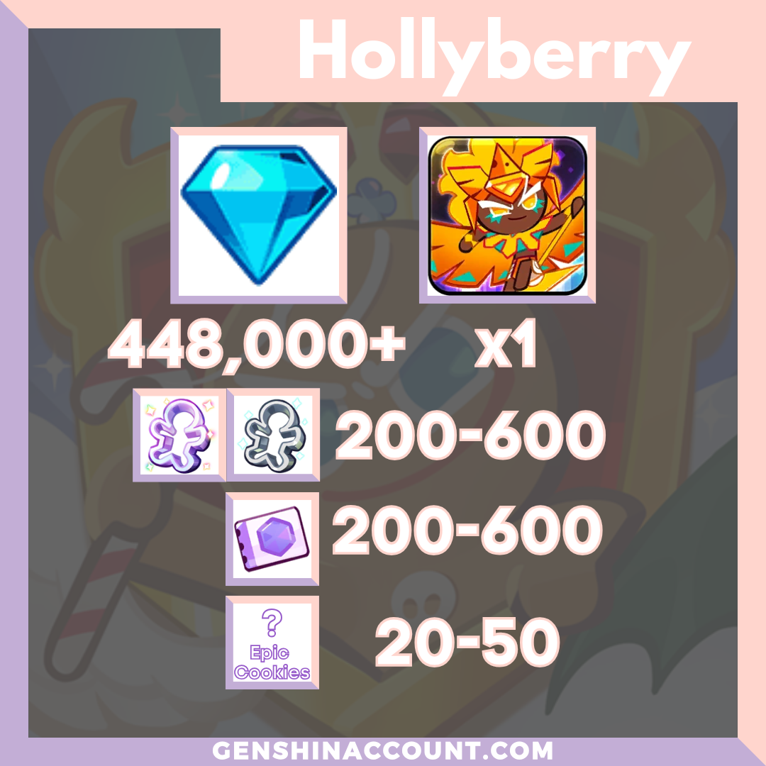 Cookie Run: Kingdom Golden Cheese Cookie Starter Account ( Hollyberry )