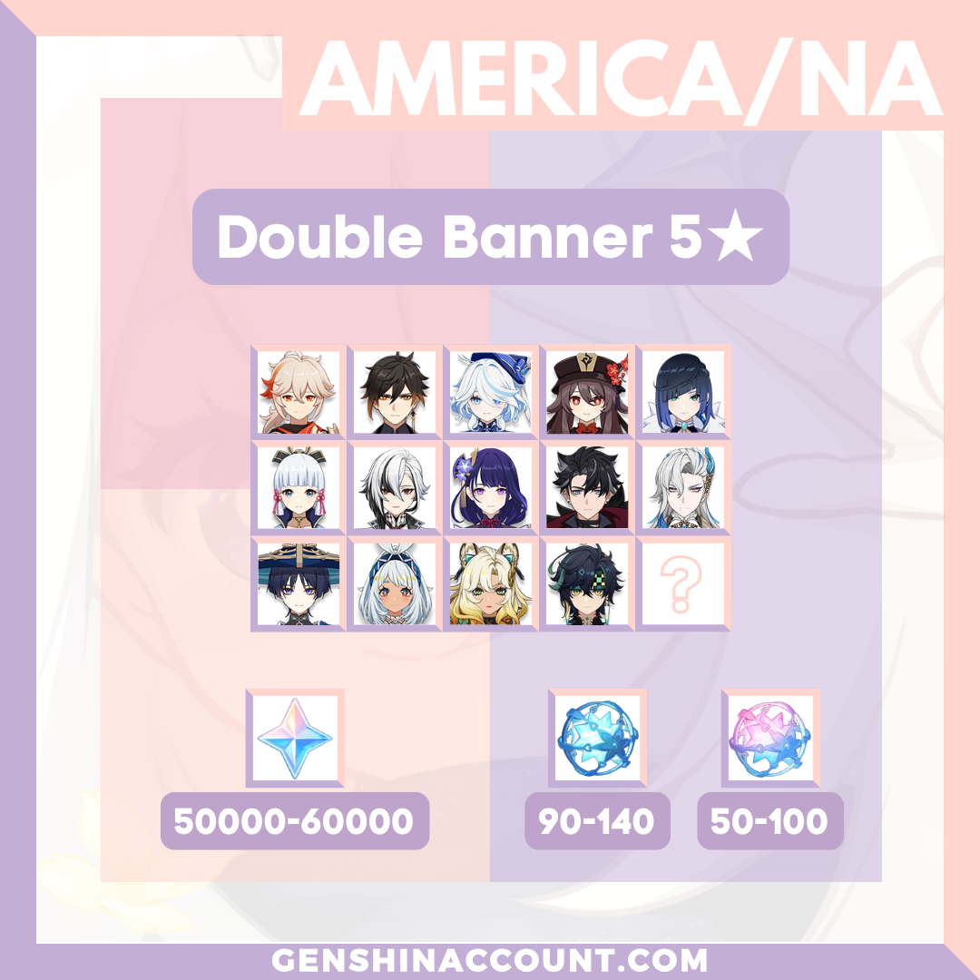 Genshin Impact Primogems Reroll Double Banner Farmed Starter Account ( America )