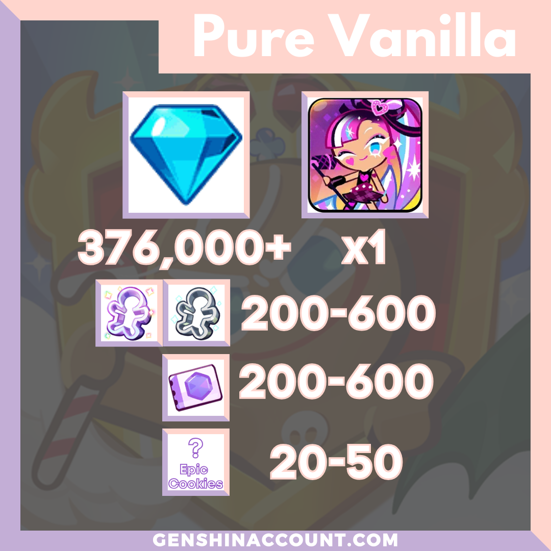 Cookie Run: Kingdom Shining Glitter Cookie Starter Account ( Pure Vanilla )