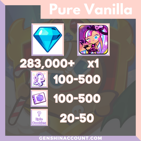 Cookie Run: Kingdom Shining Glitter Cookie Starter Account Pure Vanilla