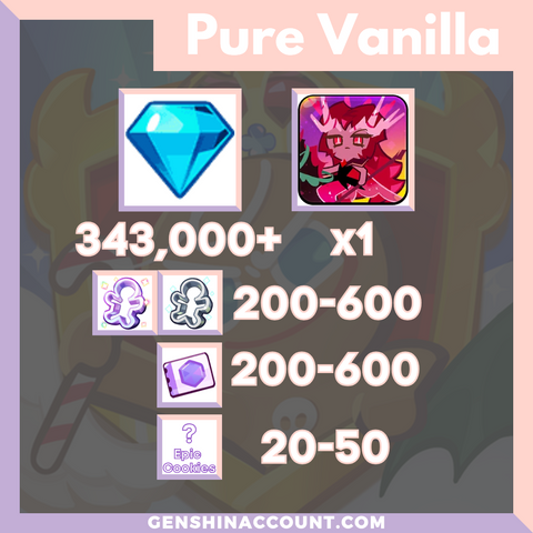 Cookie Run: Kingdom Crimson Coral Cookie Starter Account Pure Vanilla