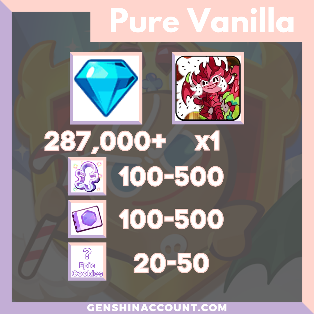 Cookie Run: Kingdom Pitaya Dragon Cookie Starter Account Pure vanilla