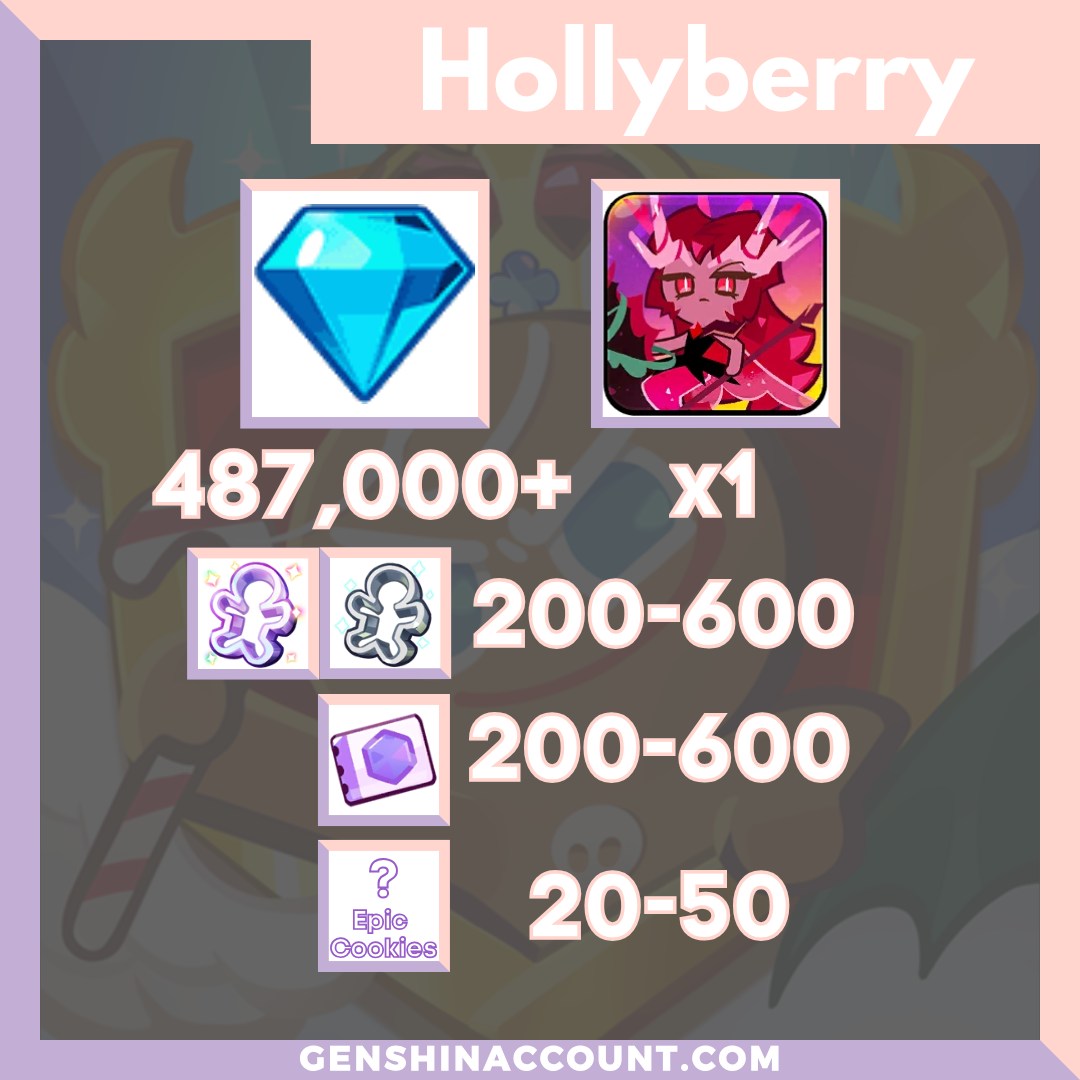 Cookie Run: Kingdom Crimson Coral Cookie Starter Account ( Hollyberry )