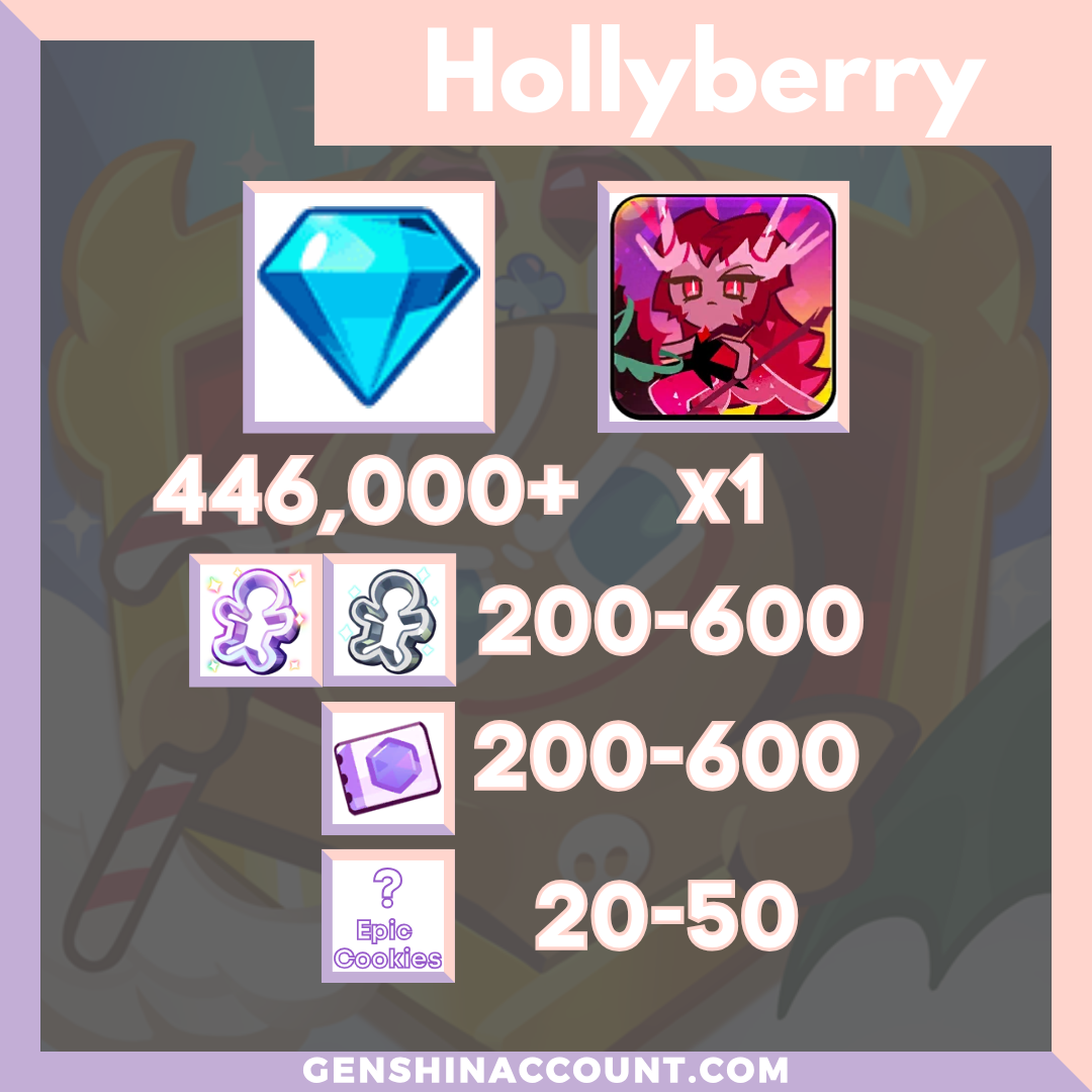 Cookie Run: Kingdom Crimson Coral Cookie Starter Account Hollyberry