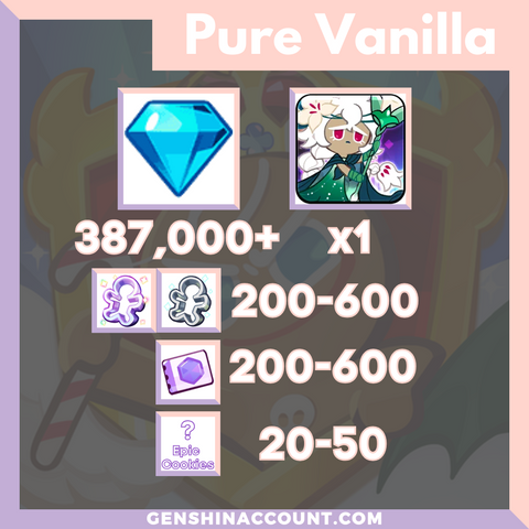 Cookie Run: Kingdom White Lily Cookie Starter Account ( Pure Vanilla )