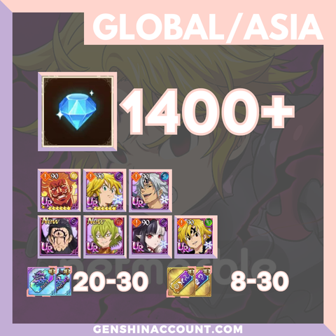 7DS Seven Deadly Sins Grand Cross Diamonds Starter Account