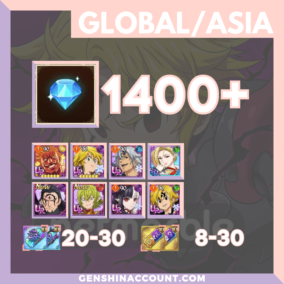 7DS Seven Deadly Sins Grand Cross Diamonds Starter Account