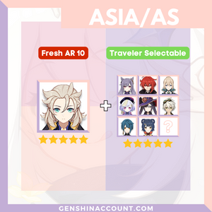 Genshin Impact Starter Account - Albedo With Meta 4-Star Standard 5-Star Characters ( Asia )