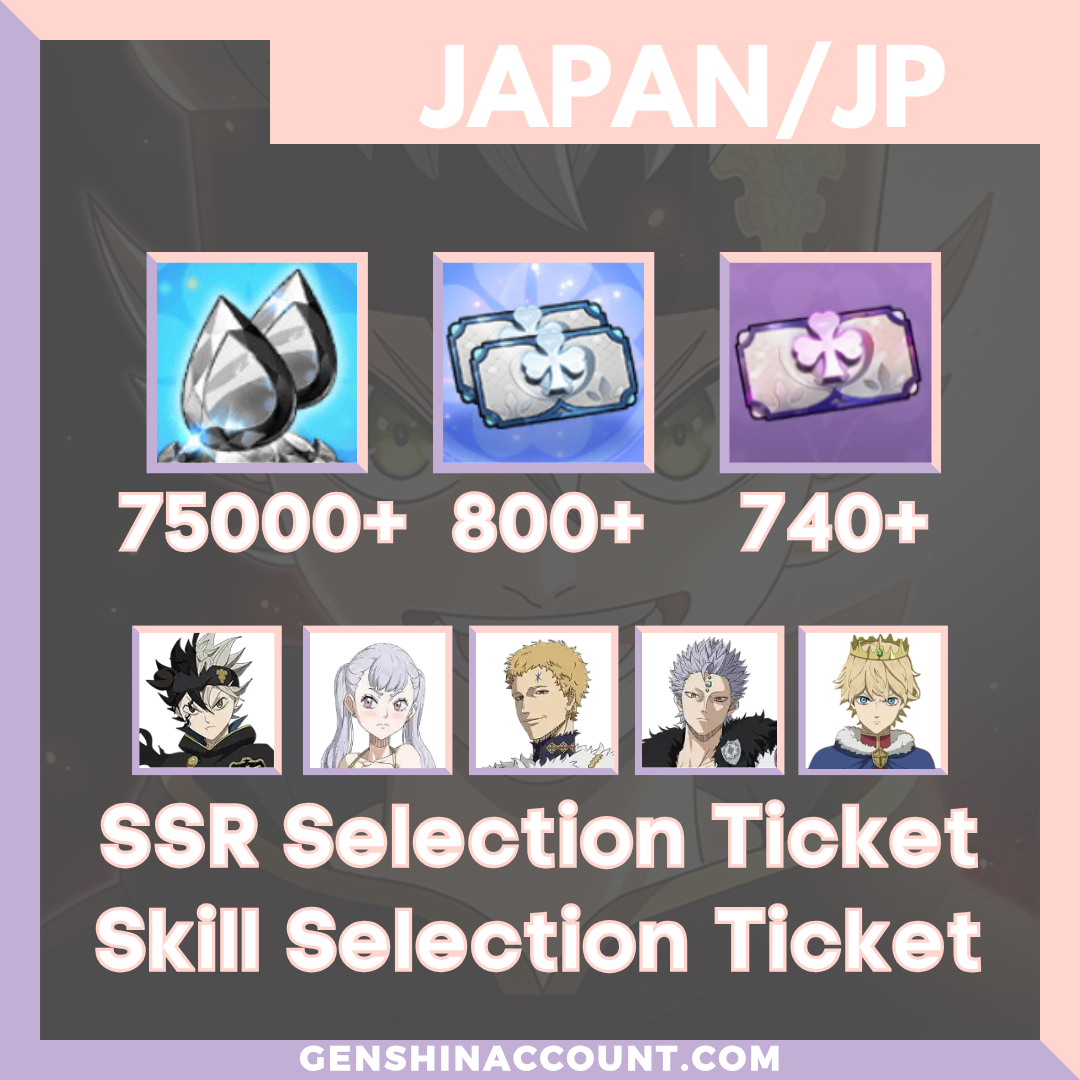 Black Clover M: Rise of the Wizard King Crystals Starter Account