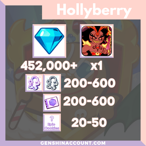 Cookie Run: Kingdom Burning Spice Cookie Starter Account Hollyberry