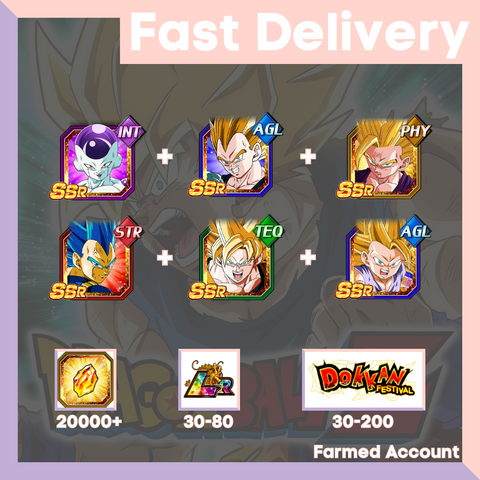 DRAGON BALL Z DOKKAN BATTLE - Farmed Starter Account ( Global | Android | iOS ) - Selection 1