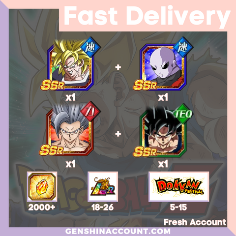 DRAGON BALL Z DOKKAN BATTLE - Fresh Starter Account ( Japan | Android ) - Selection 2