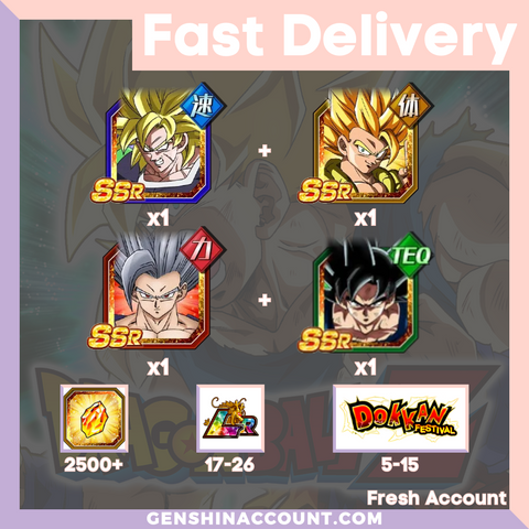DRAGON BALL Z DOKKAN BATTLE - Fresh Starter Account ( Japan | Android ) - Selection 1