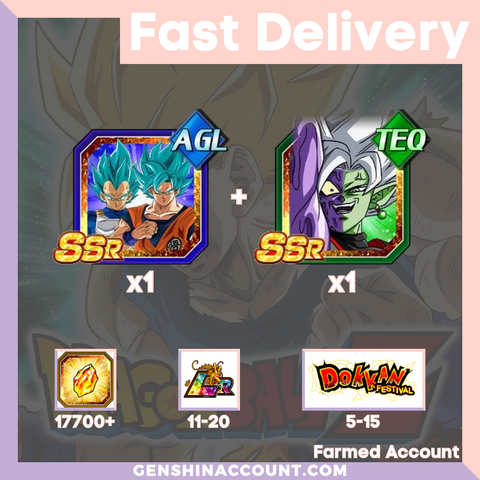 DRAGON BALL Z DOKKAN BATTLE - Farmed Starter Account ( Japan | Android | iOS ) - Selection 1
