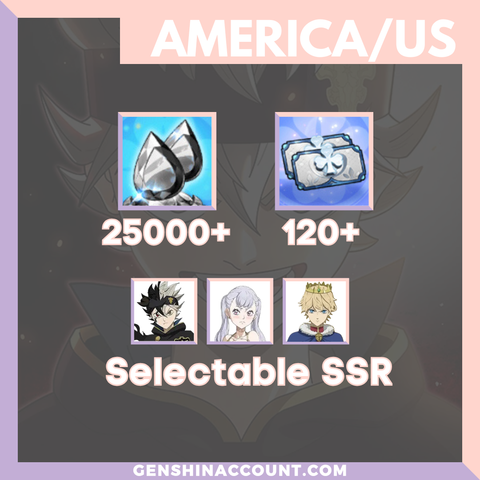 Black Clover M: Rise of the Wizard King Crystals Starter Account