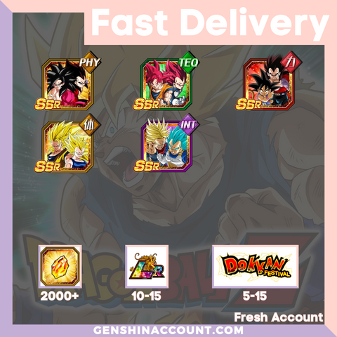 DRAGON BALL Z DOKKAN BATTLE - Fresh Starter Account ( Japan | Android ) - 7th Anniversary Campaign + Goku + Goku (GT) + Vegeta & Trunks