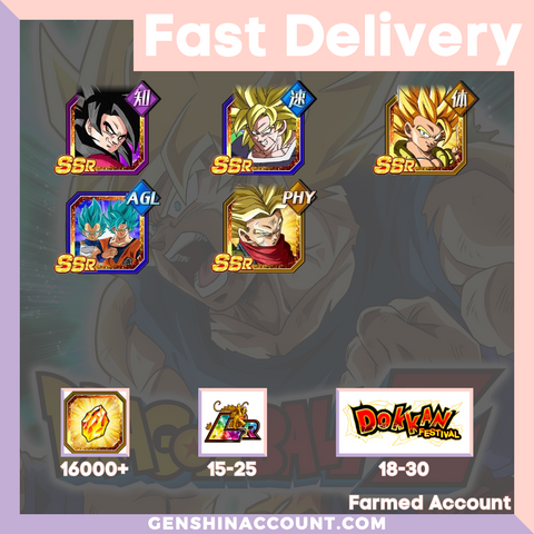 DRAGON BALL Z DOKKAN BATTLE - Farmed Starter Account ( Japan | Android ) - 9th Anniversary Campaign + Goku + SS Goku + Trunks (Future)
