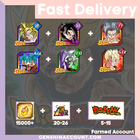 DRAGON BALL Z DOKKAN BATTLE - Farmed Starter Account ( Japan | iOS ) - Super Saiyan Broly + Goku + Beast Gohan + SS Goku + Zamasu + A Battle Without Prospects for Tomorrow