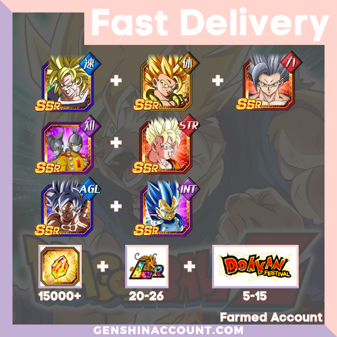 DRAGON BALL Z DOKKAN BATTLE - Farmed Starter Account ( Japan | Android ) - 9th Anniversary Campaign + Beast Gohan + Gamma 1 & Gamma 2 + A Battle Without Prospects for Tomorrow + Goku + Vegeta