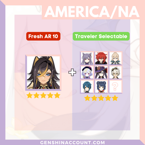 Genshin Impact Starter Account - Dehya With Meta 4-Star Standard 5-Star Characters ( America )