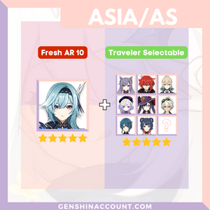 Genshin Impact Starter Account - Eula With Meta 4-Star Standard 5-Star Characters ( Asia )
