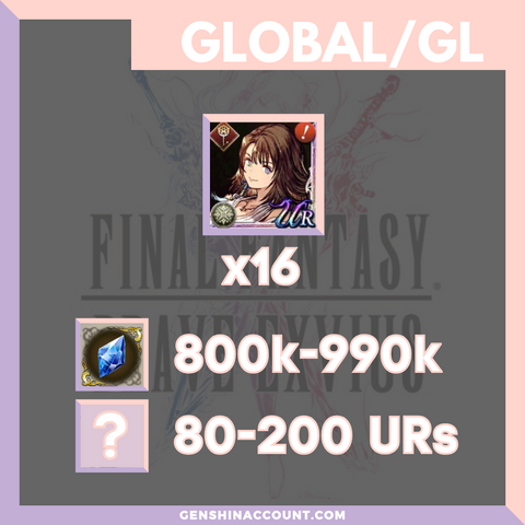 Global FFBE WAR OF THE VISIONS Yuna Starter Account