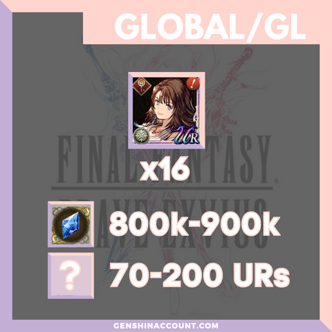 Global FFBE WAR OF THE VISIONS Yuna Starter Account