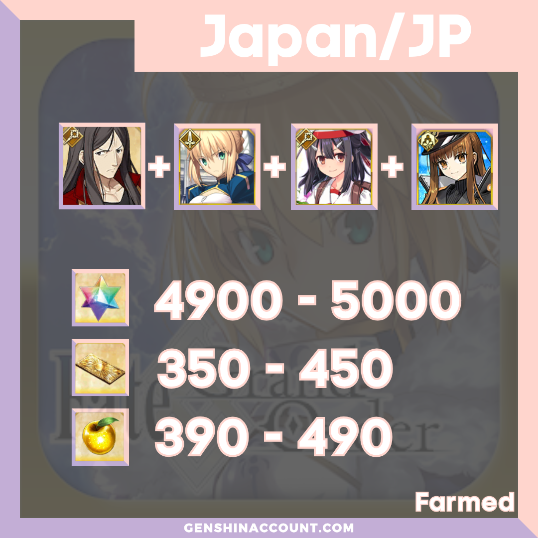 FGO Fate/Grand Order Farmed Starter Account