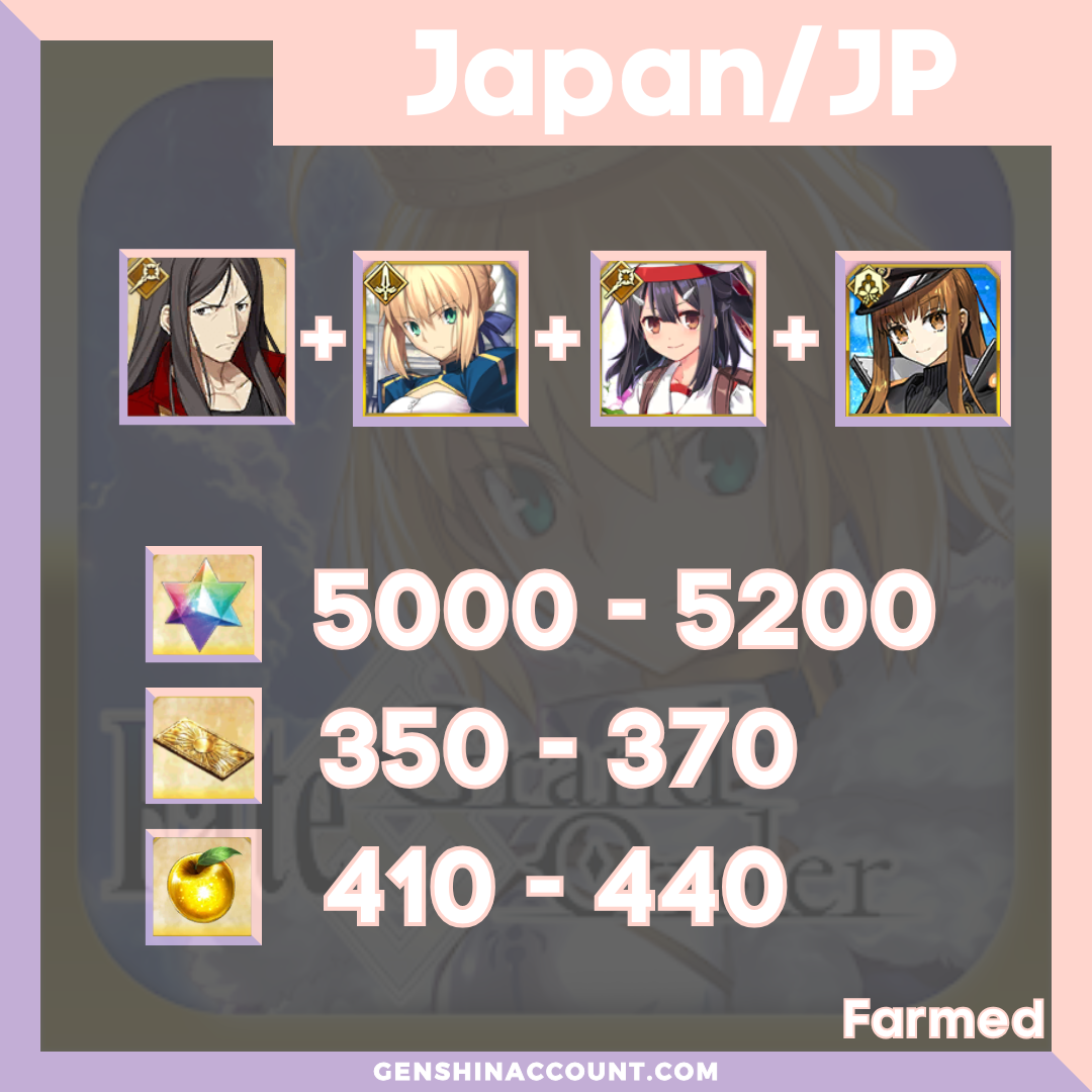 FGO Fate/Grand Order Farmed Starter Account