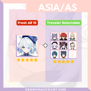 Genshin Impact Starter Account - Furina With Meta 4-Star Standard 5-Star Characters ( Asia )