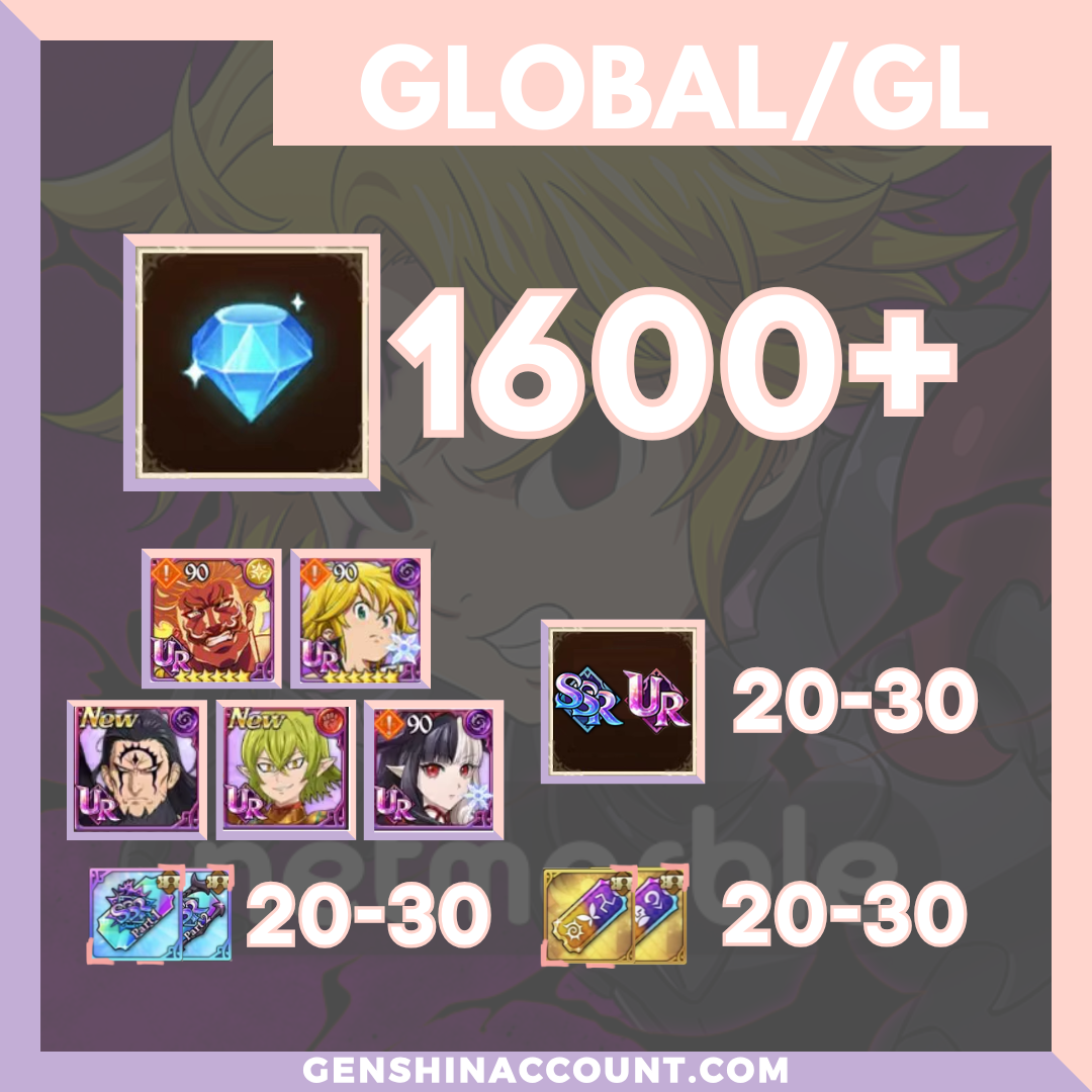 7DS Seven Deadly Sins Grand Cross Starter Account