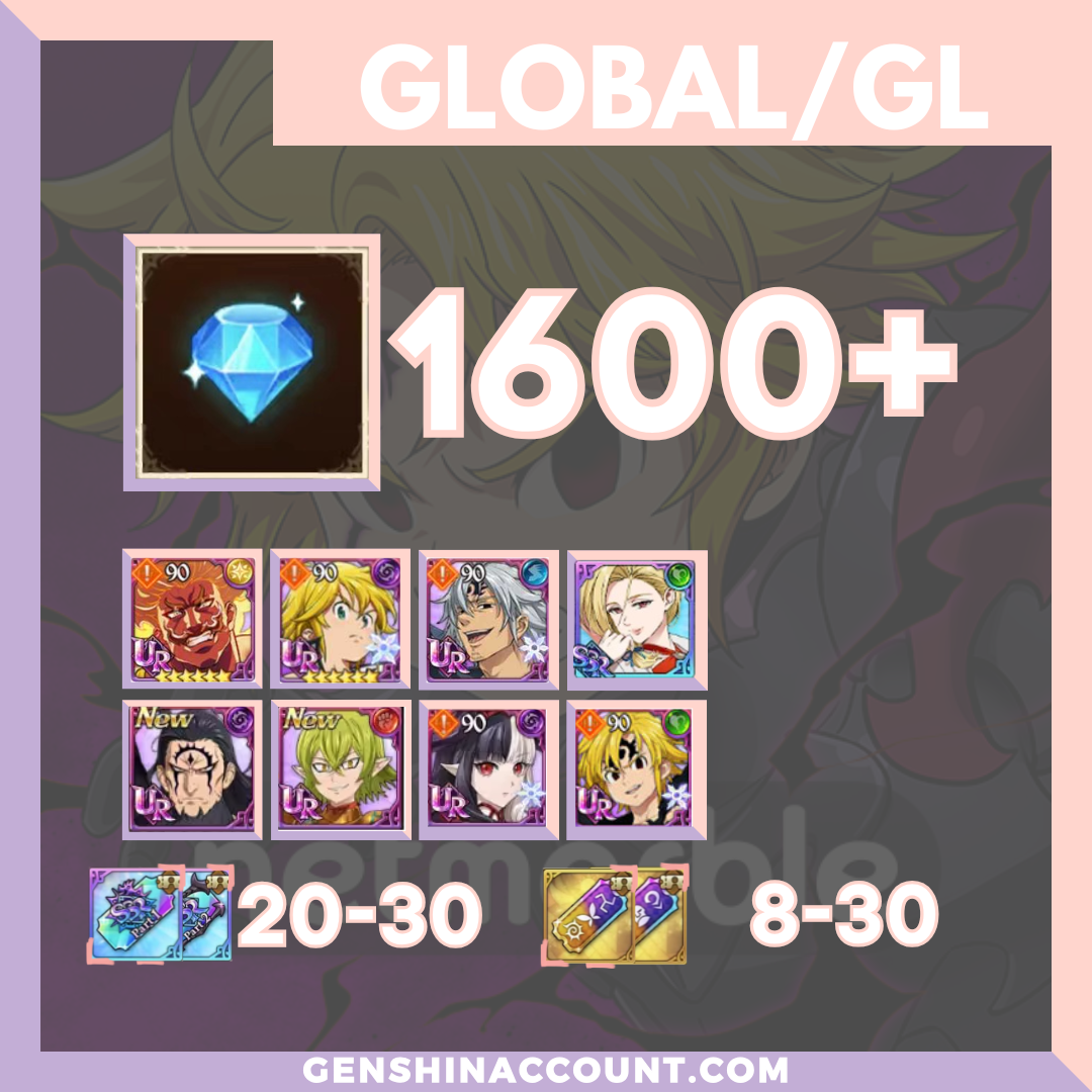7DS Seven Deadly Sins Grand Cross Diamonds Starter Account - Selection 3 ( Global )