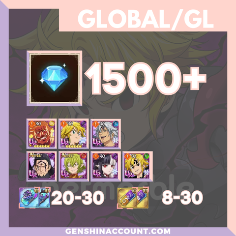 7DS Seven Deadly Sins Grand Cross Diamonds Starter Account