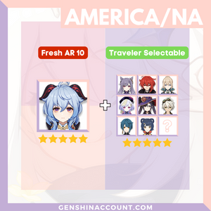 Genshin Impact Starter Account - Ganyu With Meta 4-Star Standard 5-Star Characters ( America )