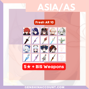 Asia Genshin Impact Signature Weapon Starter Account