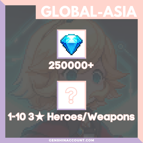 Guardian Tales Diamonds Starter Account - Selection 1  ( Global-Asia )