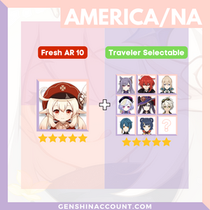 Genshin Impact Starter Account - Klee With Meta 4-Star Standard 5-Star Characters ( America )