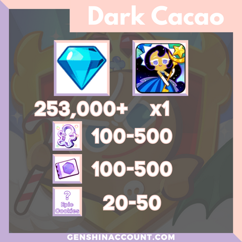 Cookie Run: Kingdom Moonlight Cookie Starter Account Dark Cacao