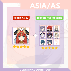 Genshin Impact Starter Account - Nilou With Meta 4-Star Standard 5-Star Characters ( Asia )