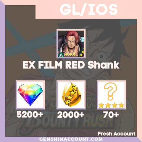 ONE PIECE Bounty Rush FLIM RED Shanks Starter Account