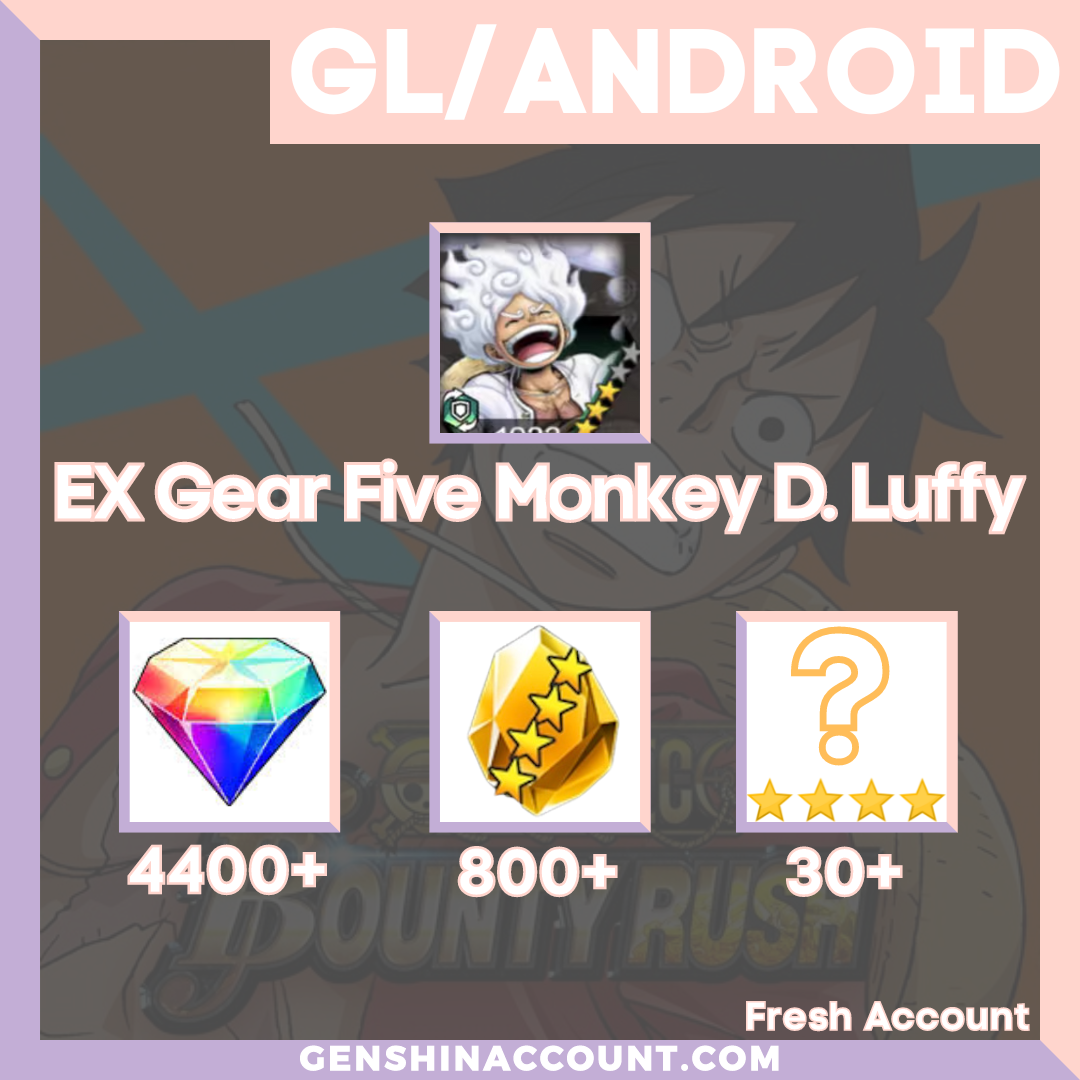 ONE PIECE Bounty Rush Gear Five Monkey D. Luffy Starter Account