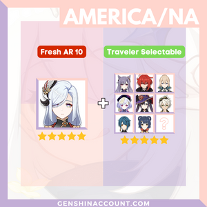 Genshin Impact Starter Account - Shenhe With Meta 4-Star Standard 5-Star Characters ( America )