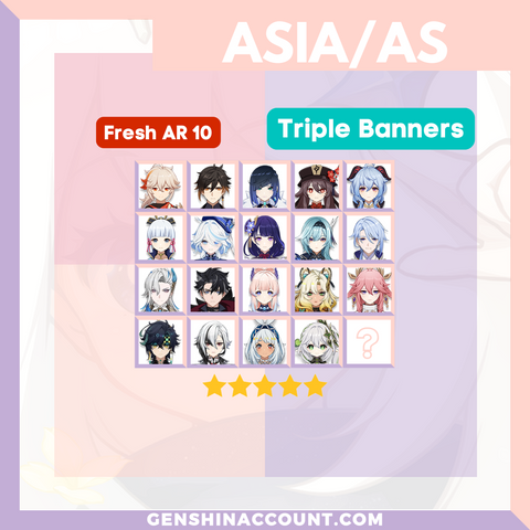 Genshin Impact Triple Banners Starter Account 