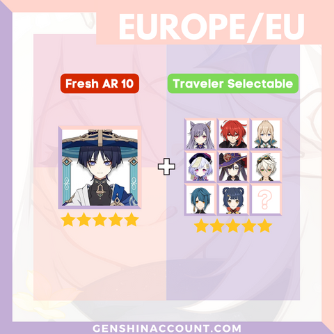 Genshin Impact Starter Account - Wanderer Scaramouche With Meta 4-Star Standard 5-Star Characters ( Europe )