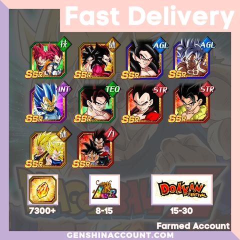 DRAGON BALL Z DOKKAN BATTLE - Farmed Starter Account ( Japan | Android ) - 8th 7th 6th 5th 4th Anniversary Campaign