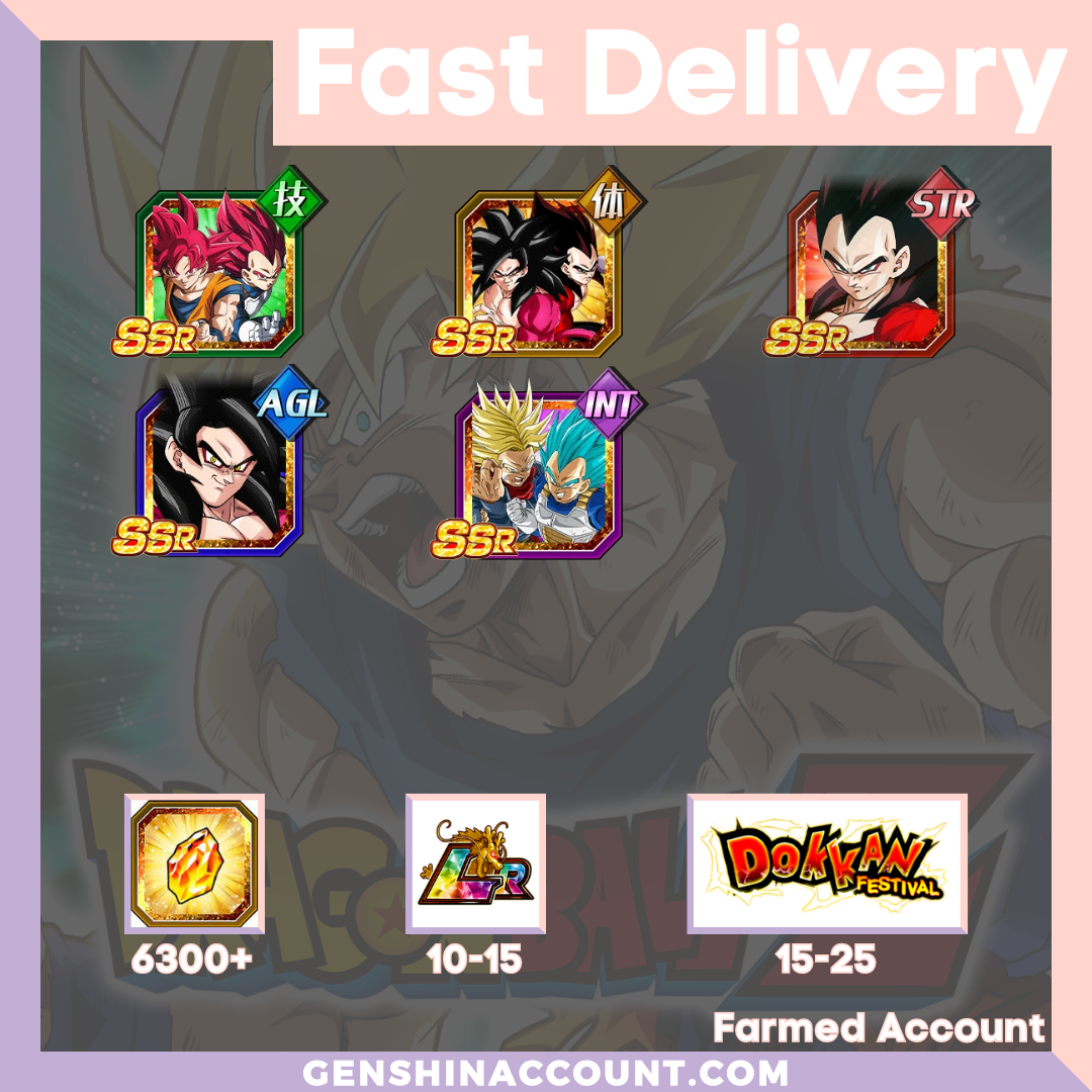 DRAGON BALL Z DOKKAN BATTLE - Farmed Starter Account ( Japan | Android ) - 7th Anniversary Campaign + Proud Saiyan Lineage + Goku & Vegeta + 4 Goku